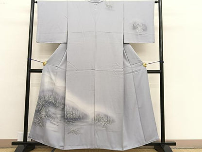 平和屋着物■訪問着　雪景色　暈し染め　正絹　逸品　BAAW3203hv