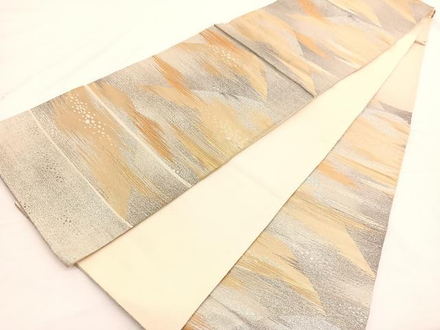 平和屋着物◎六通柄袋帯 重山文 金銀糸 正絹 逸品 BAAW3217hv
