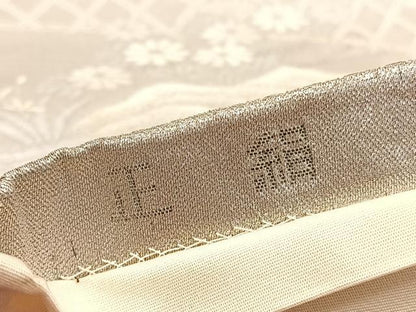 平和屋着物◎六通柄袋帯 唐織 名所風景文 プラチナ銀箔二重織 正絹 逸品 BAAW3225hv