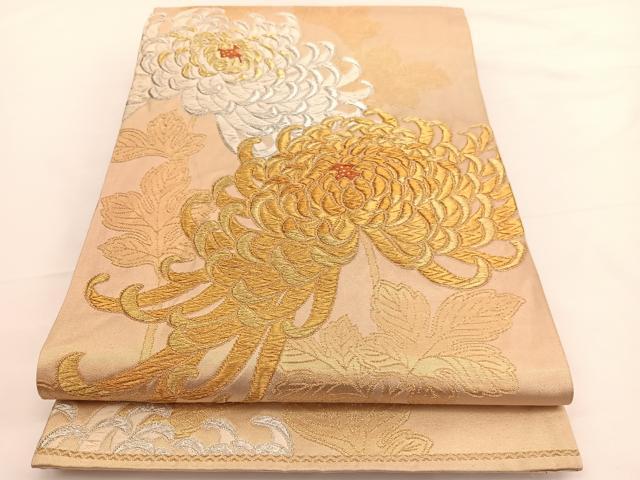 平和屋着物◎六通柄袋帯　唐織　乱菊　金銀糸　正絹　逸品　BAAW3242hv
