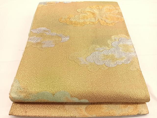 平和屋着物◎六通柄袋帯 瑞雲 金銀糸 正絹 逸品 BAAW3261hv