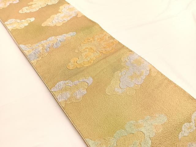 平和屋着物◎六通柄袋帯 瑞雲 金銀糸 正絹 逸品 BAAW3261hv