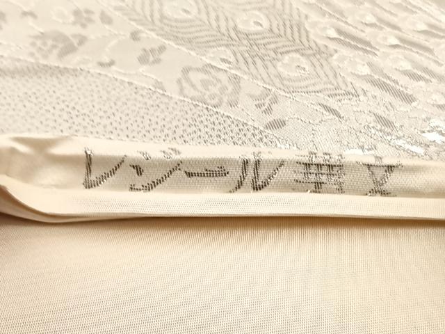 平和屋着物◎六通柄袋帯　レジール華文　プラチナ箔　九百錦　正絹　逸品　BAAW3272hv