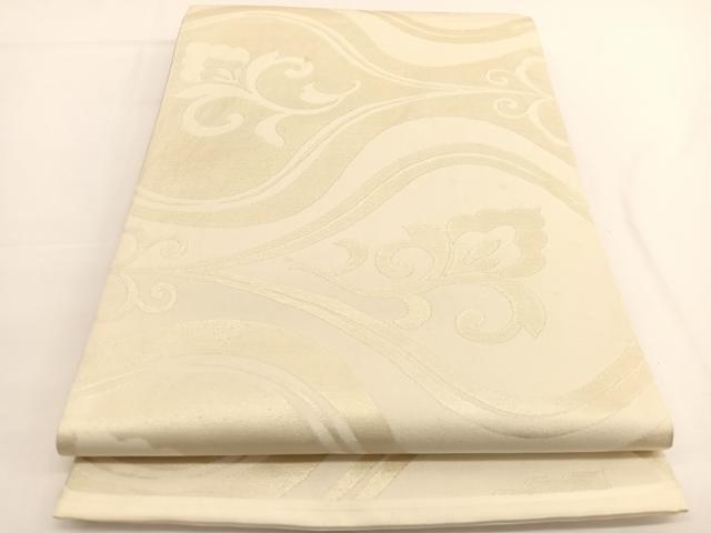 平和屋着物◎六通柄 本袋帯 更紗花唐草文 金糸 正絹 逸品 BAAW3334hv