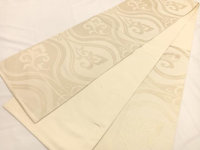 平和屋着物◎六通柄 本袋帯 更紗花唐草文 金糸 正絹 逸品 BAAW3334hv