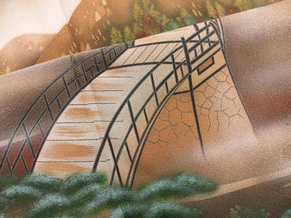 平和屋着物■豪華黒留袖　作家物　手描き　樹林風景文　暈し染め　金彩　正絹　逸品　BAAW3409mz