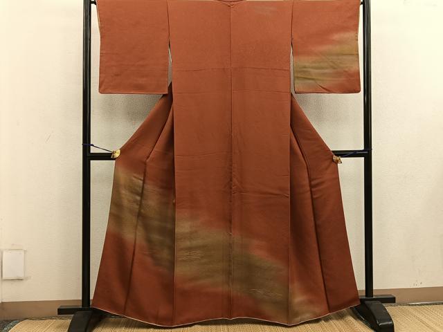平和屋着物■訪問着 流水文 暈し染め 正絹 逸品 BAAW3421mz