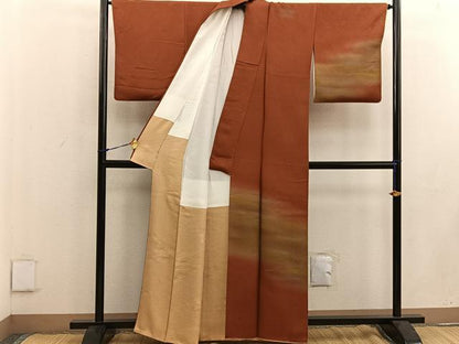 平和屋着物■訪問着 流水文 暈し染め 正絹 逸品 BAAW3421mz