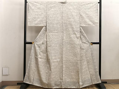 平和屋着物●上質な紬 横段文 正絹 逸品 BAAW3434mz