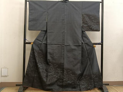 平和屋着物●訪問着 紬地 御所解花文 正絹 逸品 BAAW3438mz
