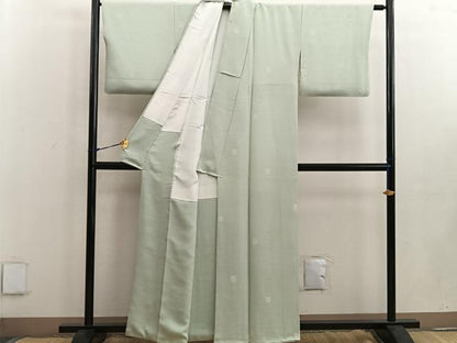 平和屋着物●上質な小紋 草花文 正絹 逸品 BAAW3440mz