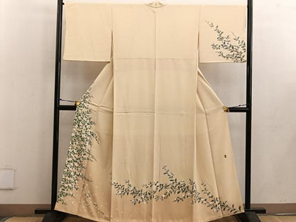 平和屋着物●訪問着 友禅 作家物 枝花文 暈し染め 正絹 逸品 BAAW3441mz
