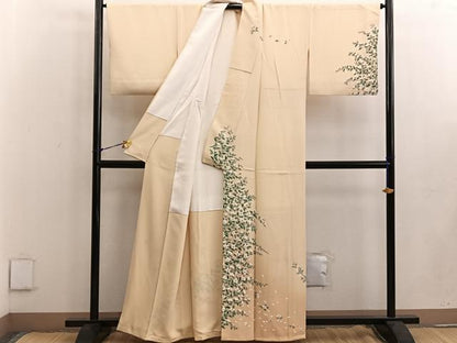 平和屋着物●訪問着 友禅 作家物 枝花文 暈し染め 正絹 逸品 BAAW3441mz