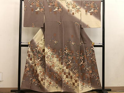 平和屋着物●訪問着 鳳凰花文 暈し染め 金彩 正絹 逸品 BAAW3442mz