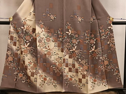平和屋着物●訪問着 鳳凰花文 暈し染め 金彩 正絹 逸品 BAAW3442mz