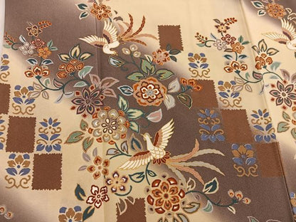 平和屋着物●訪問着 鳳凰花文 暈し染め 金彩 正絹 逸品 BAAW3442mz