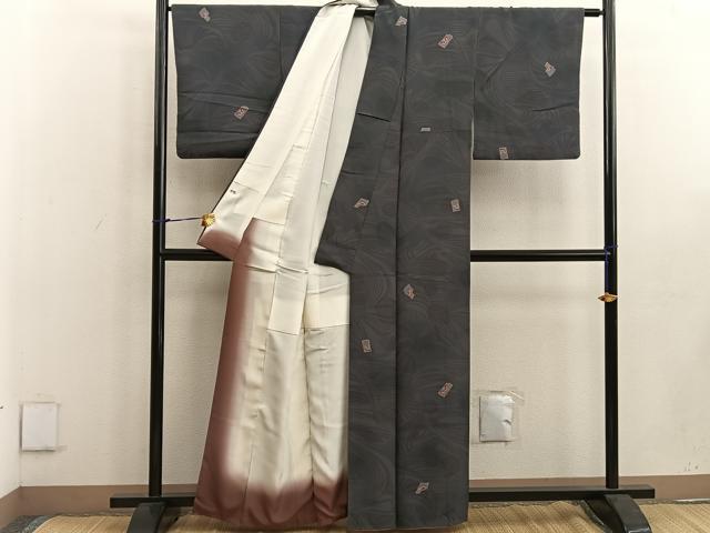 平和屋着物●創業460年・千總 小紋 幾何学文様 正絹 逸品 BAAW3445mz