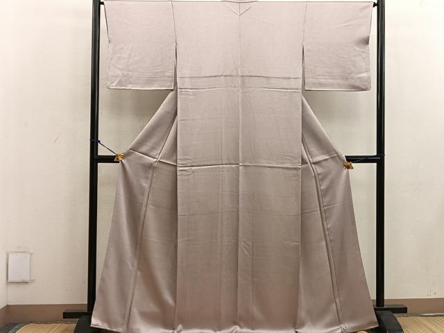 平和屋着物●江戸小紋 万筋 梅染色×灰梅色 やまと誂製 正絹 逸品 BAAW3450mz