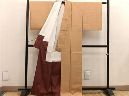 平和屋着物●上質な紬 山本浩史作 狐色 正絹 逸品 BAAW3454mz