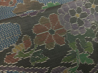 平和屋着物●本場大島紬 立涌花文 正絹 逸品 BAAW3459mz