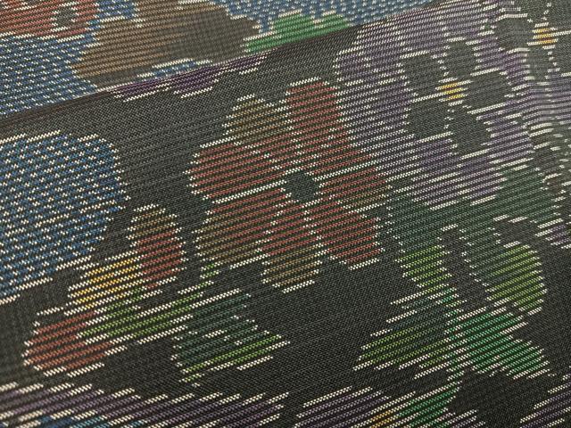 平和屋着物●本場大島紬 立涌花文 正絹 逸品 BAAW3459mz