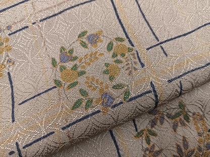 平和屋着物●訪問着 胴抜き仕立て 七宝花丸文 暈し染め 金彩 正絹 逸品 BAAW3460mz