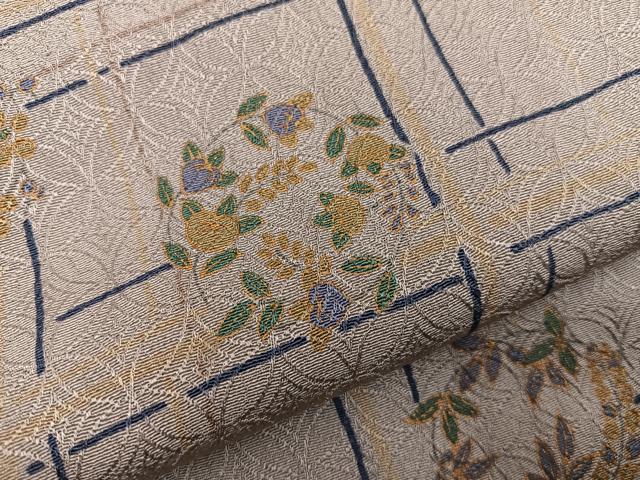平和屋着物●訪問着 胴抜き仕立て 七宝花丸文 暈し染め 金彩 正絹 逸品 BAAW3460mz