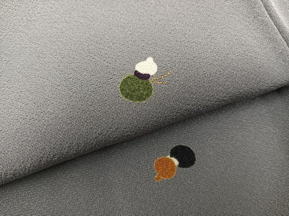 平和屋着物●上質な小紋 刺繍 ひょうたん 金彩 正絹 逸品 BAAW3462mz