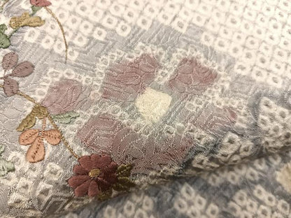 平和屋着物●訪問着 絞り 刺繍 菊花文 金彩 正絹 逸品 BAAW3463mz