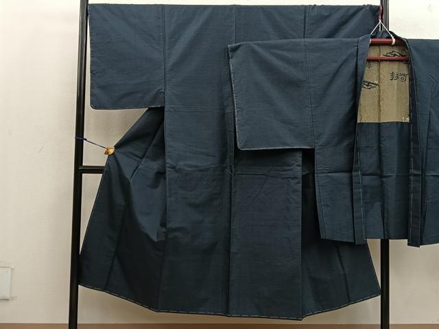 平和屋着物●男性 本場大島紬 アンサンブル 80亀甲 総詰め 正絹 逸品 未使用 BAAW3467mz