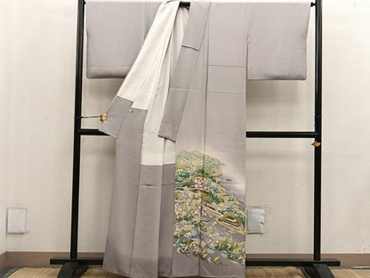 平和屋着物●本加賀友禅作家 小田美知代 色留袖 風景梅花文 暈し染め 正絹 逸品 BAAW3470mz