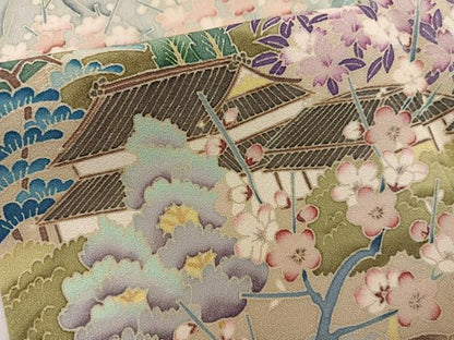 平和屋着物●本加賀友禅作家 小田美知代 色留袖 風景梅花文 暈し染め 正絹 逸品 BAAW3470mz