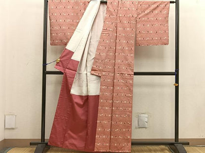 平和屋着物●上質な紬　本場琉球絣　正絹　逸品　BAAW3472mz