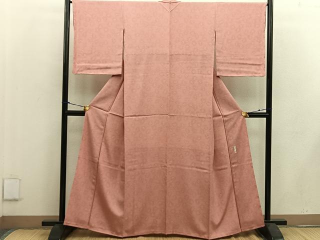 平和屋着物●重要無形文化財　人間国宝　中村勇二郎　江戸小紋　流水花文　正絹　逸品　未使用　BAAW3473mz