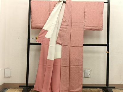 平和屋着物●重要無形文化財　人間国宝　中村勇二郎　江戸小紋　流水花文　正絹　逸品　未使用　BAAW3473mz