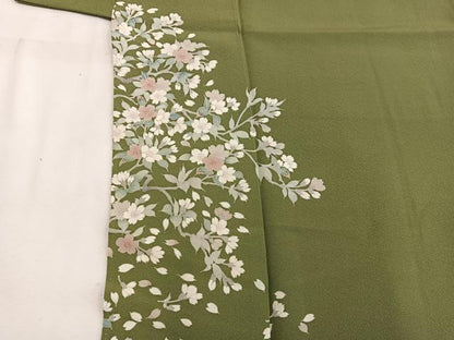 平和屋着物●染師 故・山代谷隆 訪問着 枝花文 正絹 逸品 BAAW3477mz