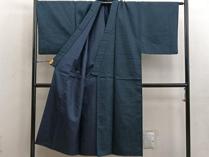 平和屋着物●男性 紬 アンサンブル 80亀甲 正絹 逸品 BAAW3483mz