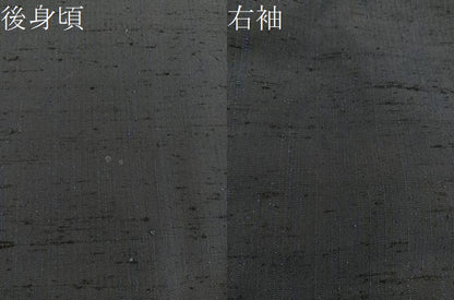 平和屋着物●男性 紬 黒緑色 正絹 逸品 未使用 BAAW3484mz