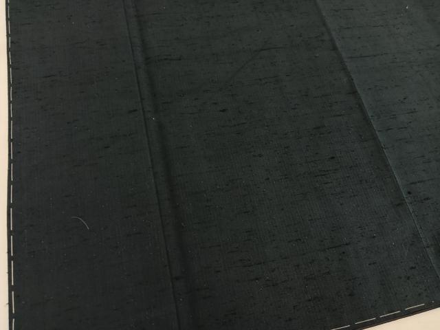 平和屋着物●男性 紬 黒緑色 正絹 逸品 未使用 BAAW3484mz