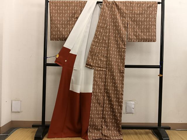 平和屋着物●上質な紬 本場琉球絣 大城工房 正絹 逸品 未使用 BAAW3487mz