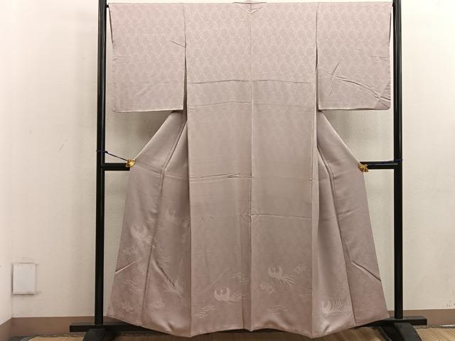 平和屋着物●豪華色留袖 鳳凰花地紋 水柿色 正絹 逸品 BAAW3497mz