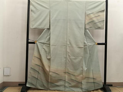 平和屋着物●訪問着 本場染大島紬 流水文 正絹 逸品 BAAW3500mz
