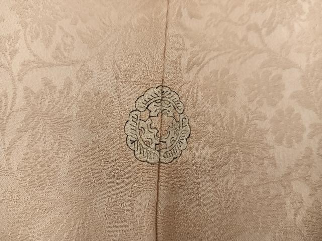 平和屋着物●無地絵羽訪問着 草花地紋 薄香色 正絹 逸品 BAAW3503mz