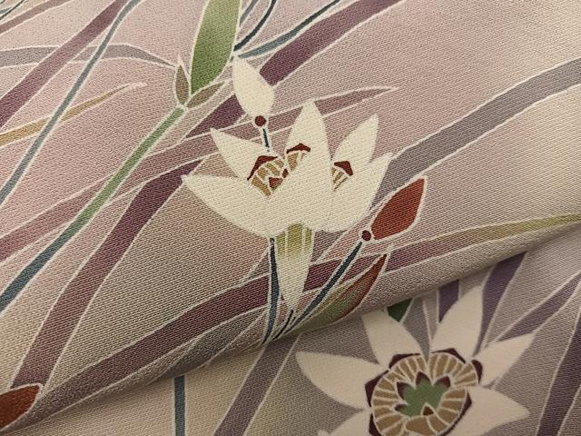 平和屋着物●訪問着 友禅 作家物 草花文 暈し染め 三越扱い 正絹 逸品 BAAW3508mz