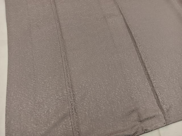 平和屋着物●上質な色無地 南天地紋 銀煤竹色 正絹 逸品 BAAW3509mz