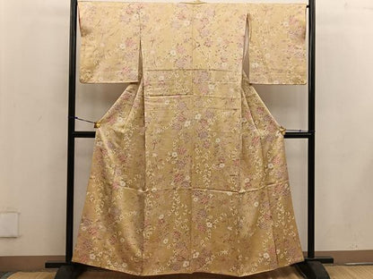 平和屋着物●上質な小紋 枝椿花文 正絹 逸品 BAAW3512mz