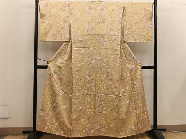 平和屋着物●上質な小紋 枝椿花文 正絹 逸品 BAAW3512mz