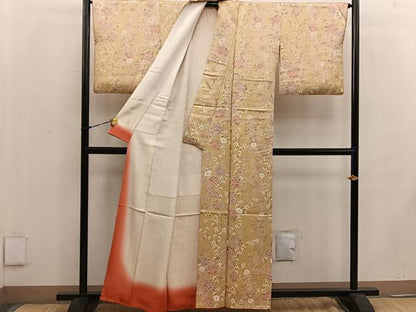 平和屋着物●上質な小紋 枝椿花文 正絹 逸品 BAAW3512mz