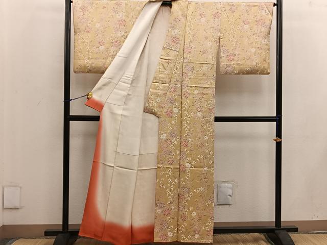 平和屋着物●上質な小紋 枝椿花文 正絹 逸品 BAAW3512mz