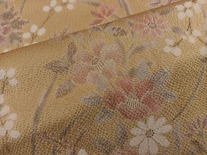 平和屋着物●上質な小紋 枝椿花文 正絹 逸品 BAAW3512mz